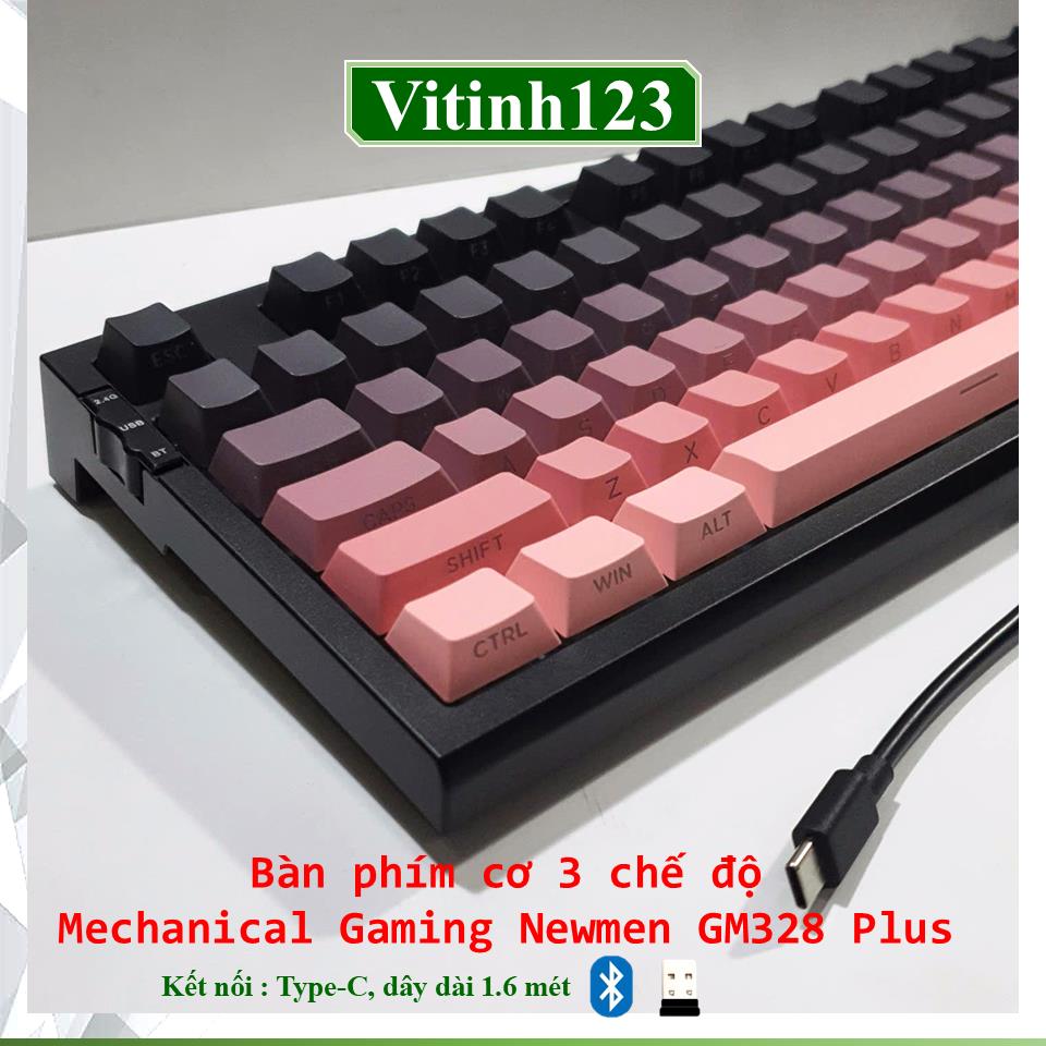 ban-phim-co-3-che-do-mechanical-gaming-newmen-gm328-plus,-gradient-pink