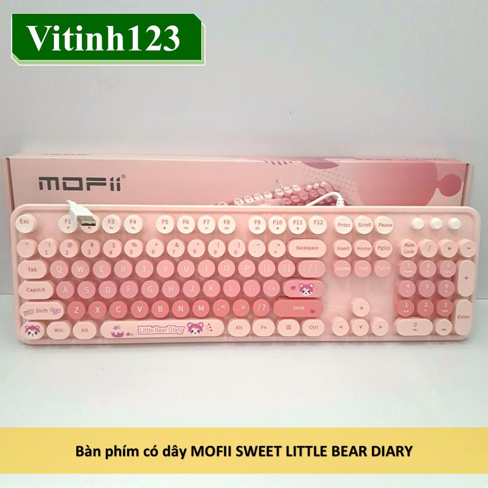 ban-phim-co-day-mofii-sweet-little-bear-diary-(hong)