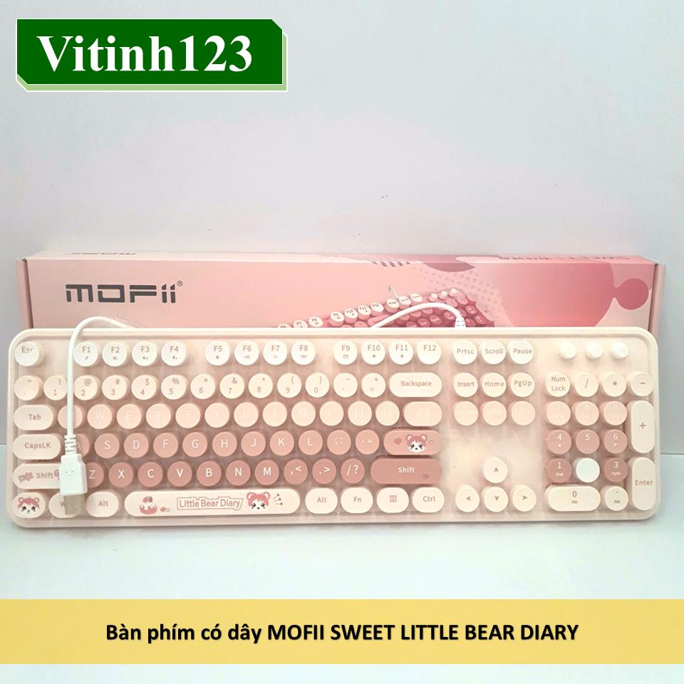ban-phim-co-day-mofii-sweet-little-bear-diary-(tra-sua)