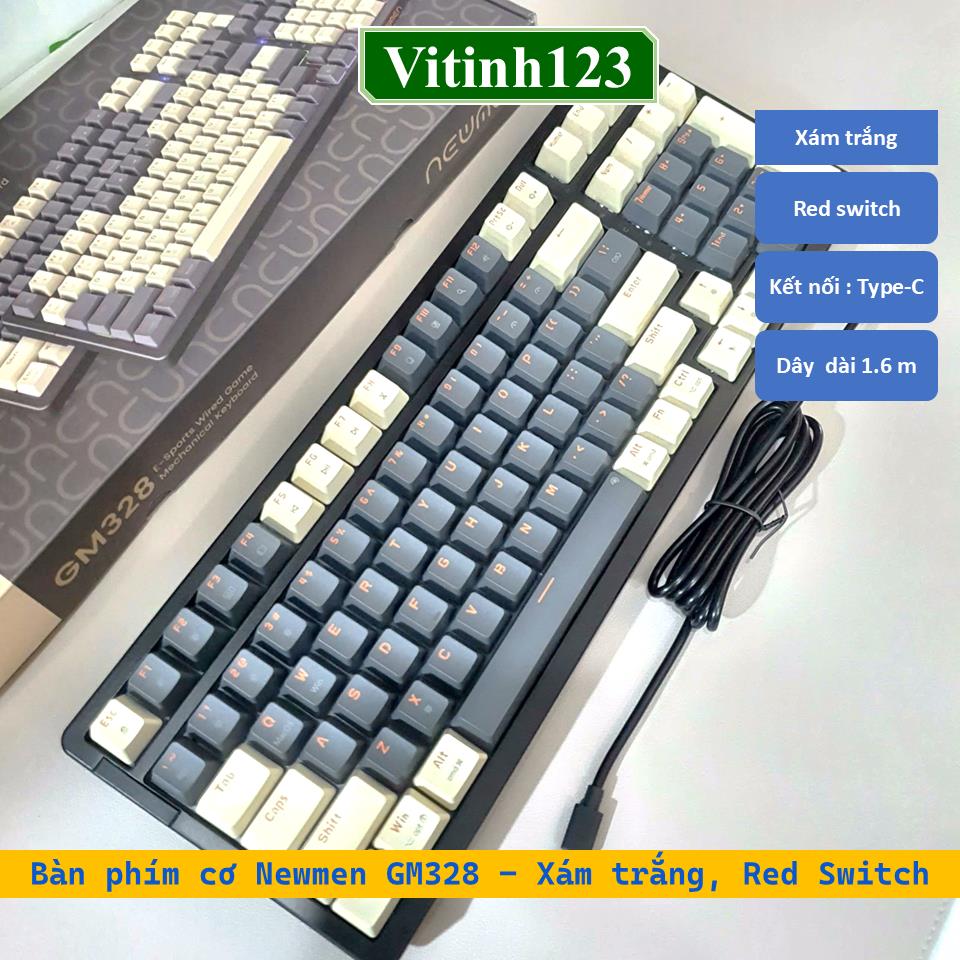 ban-phim-co-newmen-gm328---xam-trang,-red-switch