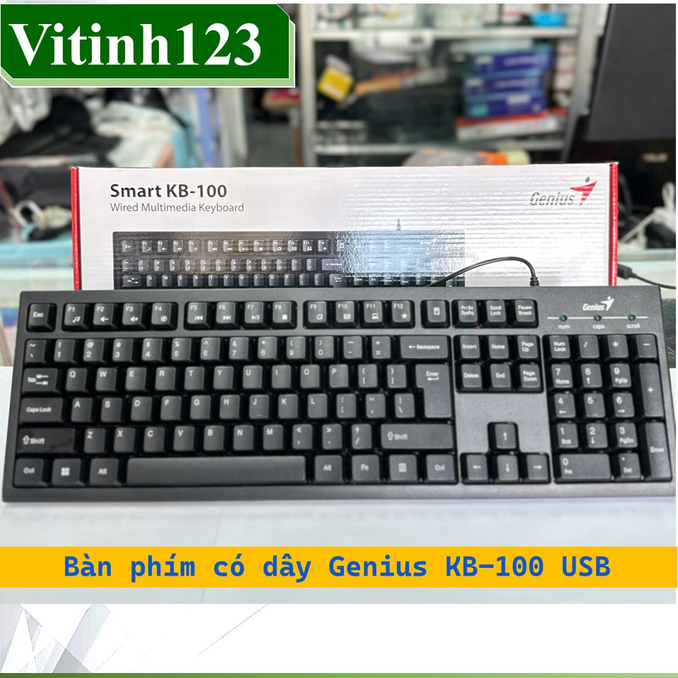 bàn-phím-co-day-genius-kb-100-usb
