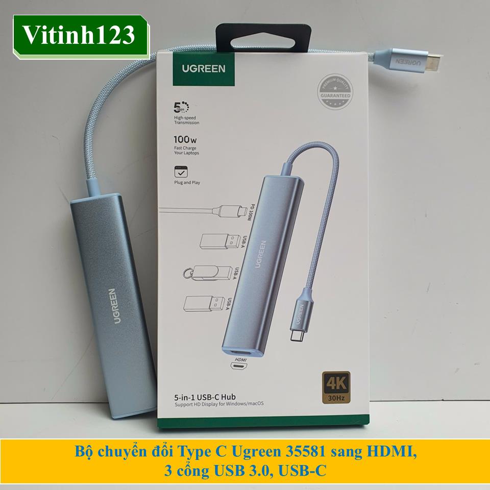 bo-chuyen-doi-type-c-ugreen-35581-ra-hdmi-3-cong-usb-3.0-usb-c