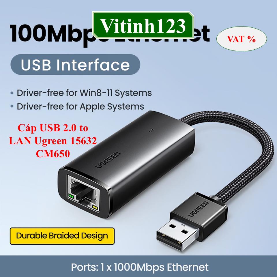 cap-usb-2.0-to-lan-ugreen-15632-cm650-(10-100mbps)