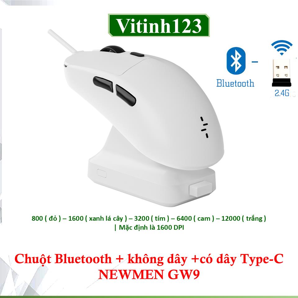 chuot-3-mode-newmen-gw9-dualmode---trang